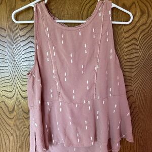 Gentle Fawn Pink Sleeveless Tiered Blouse